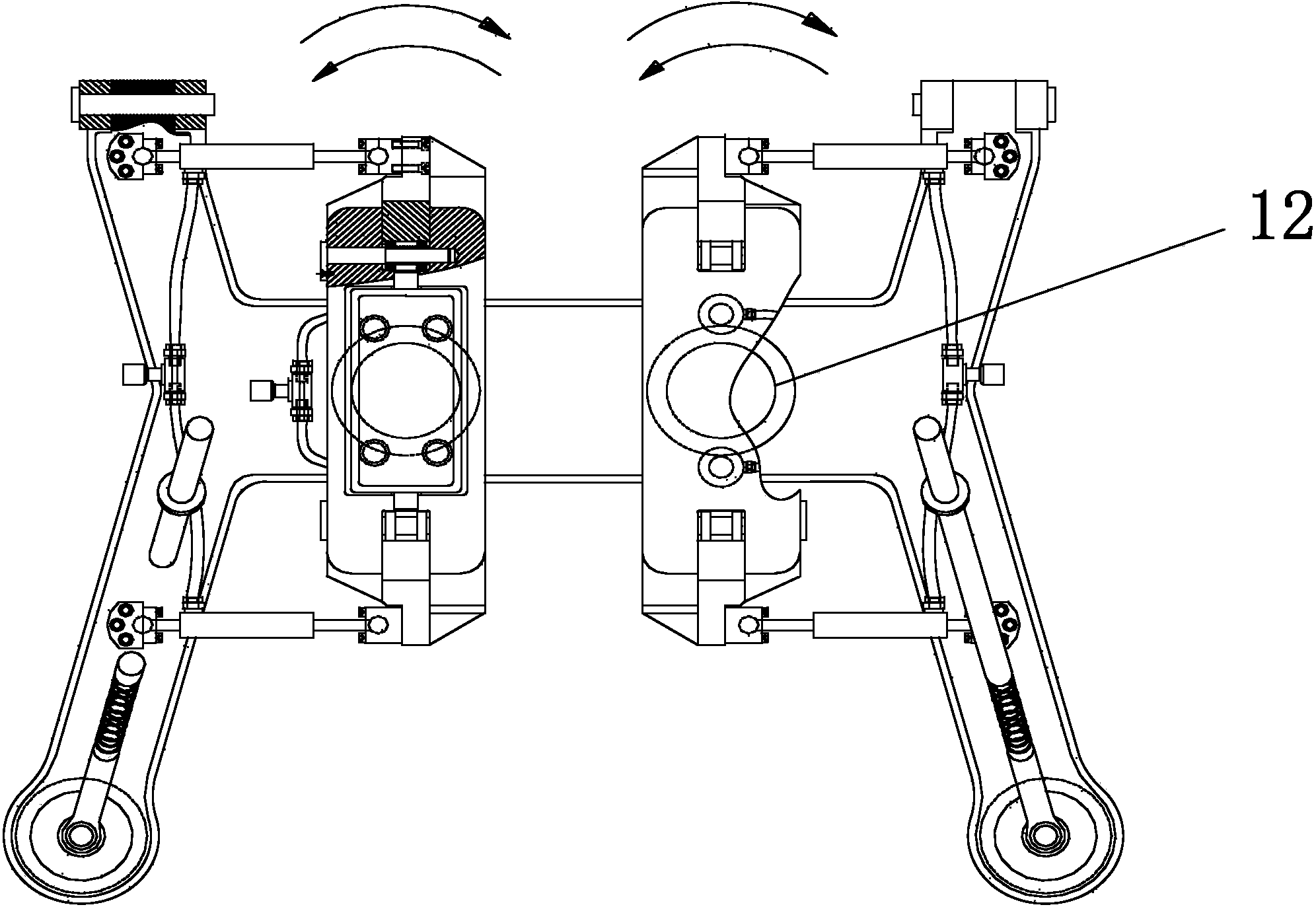 Double-plate skiing training device