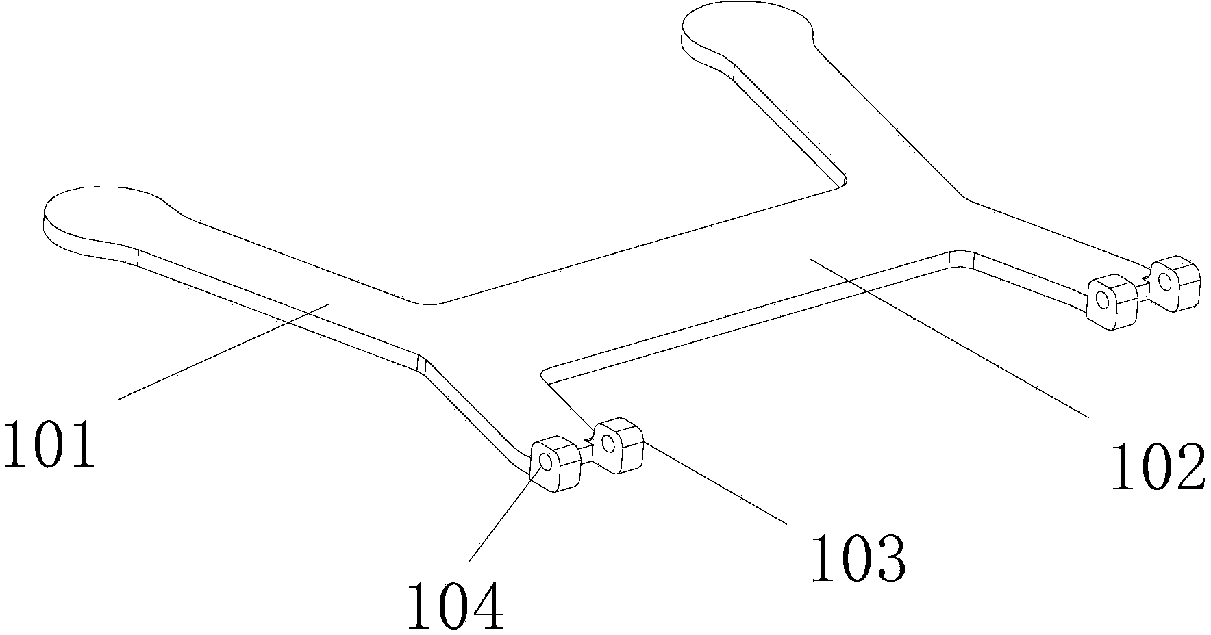 Double-plate skiing training device