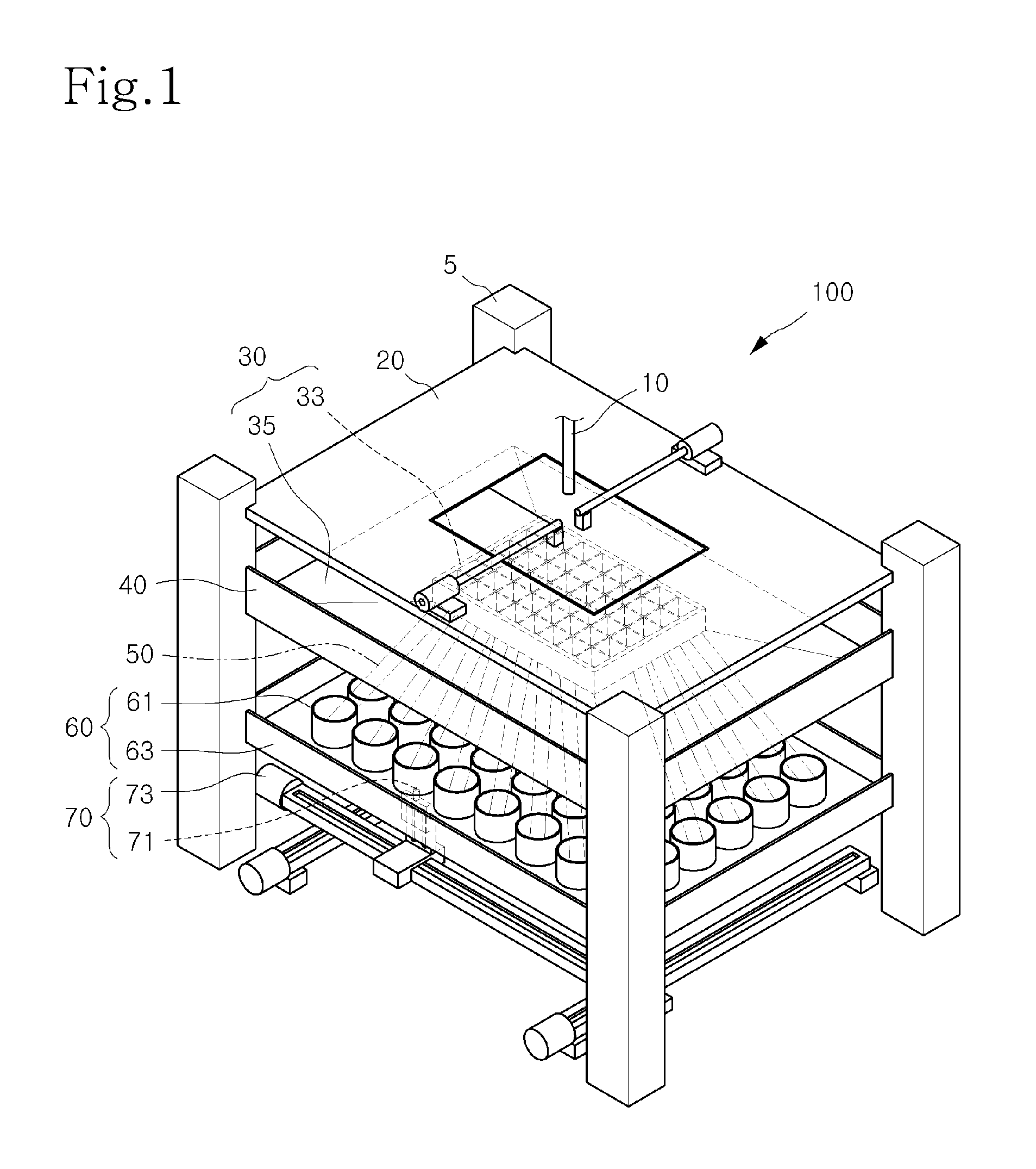 Device for measuring droplet mass flux distributions to test spray injection system and the measuring method