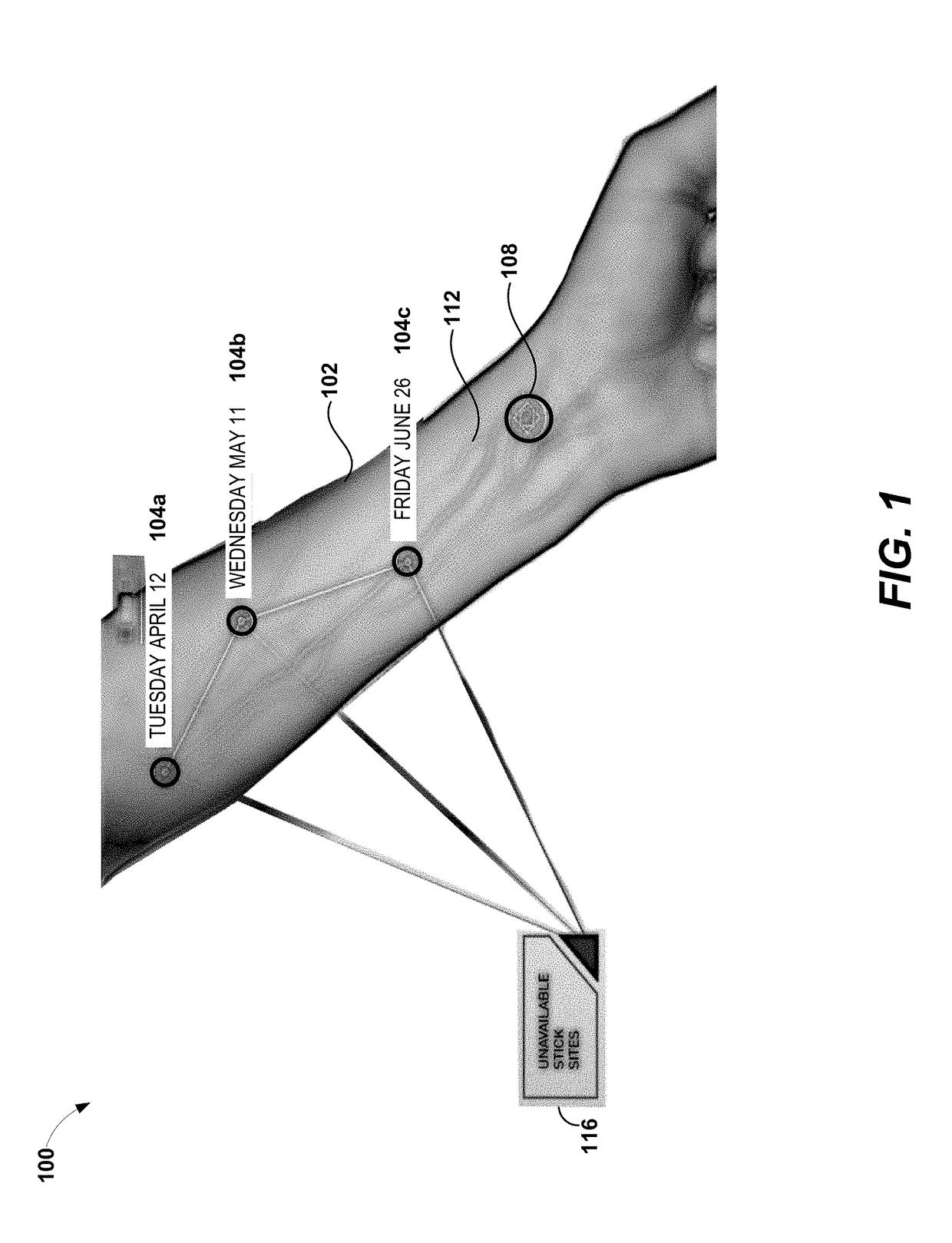 Use of infrared light absorption for vein finding and patient identification