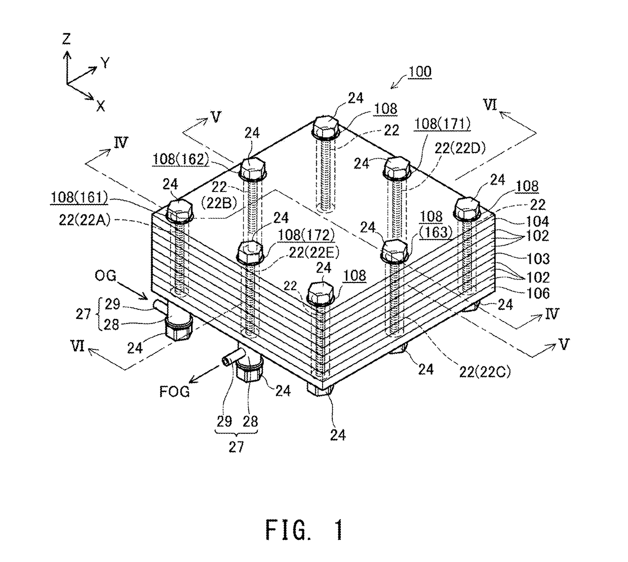 Fuel-cell power generation unit and fuel-cell stack