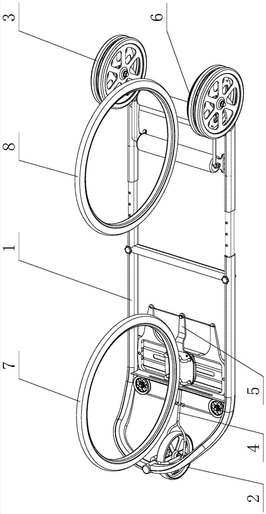 Elastic cable type bicycle training device