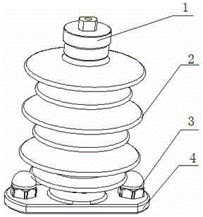 Silicone rubber composite insulator for high-speed locomotive and manufacturing method thereof