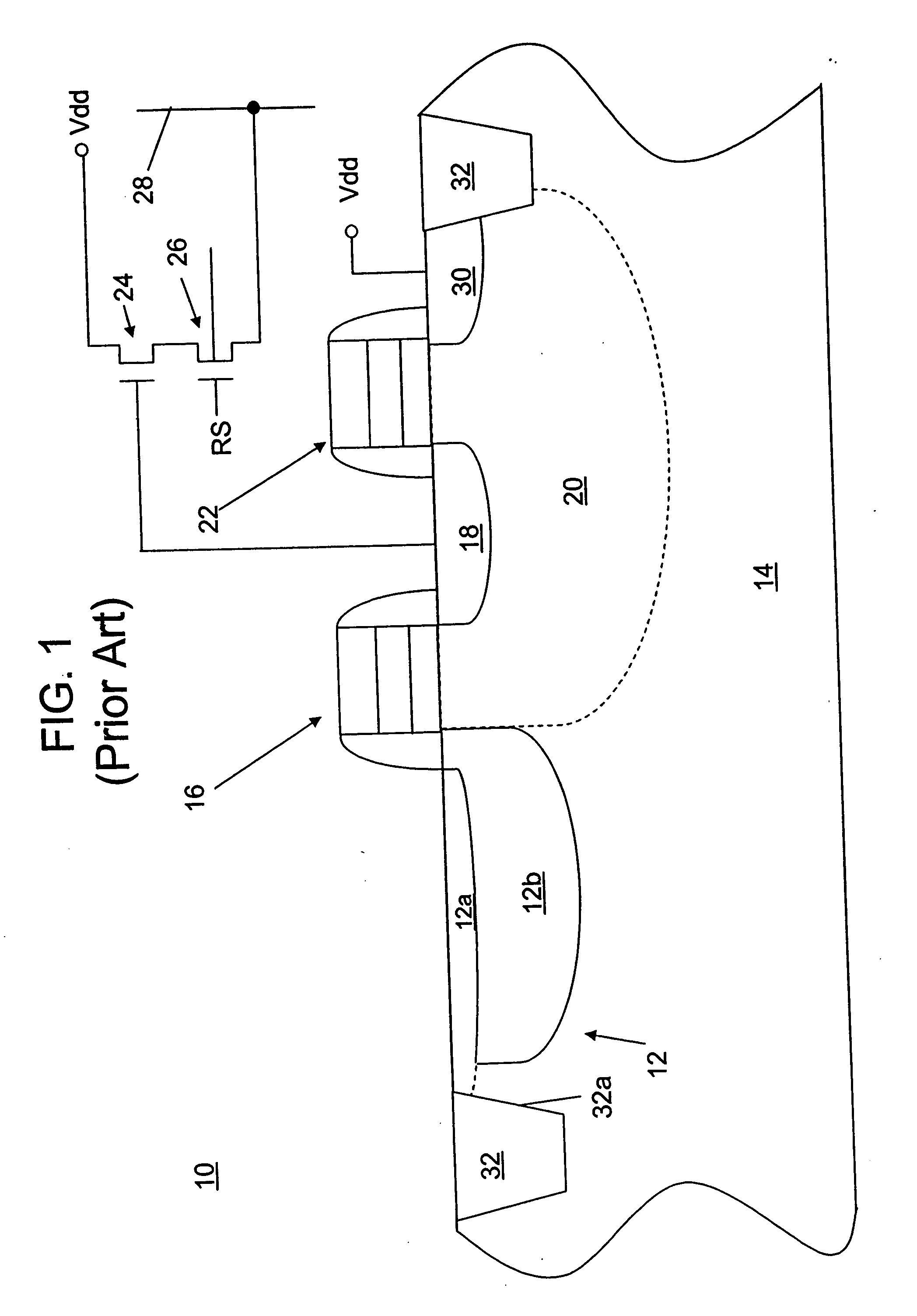 Supression of dark current in a photosensor for imaging