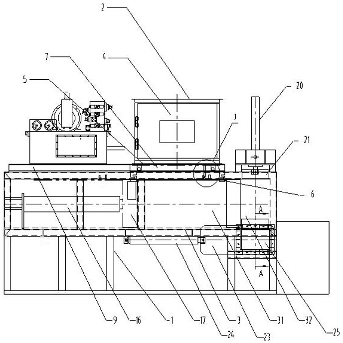 An automatic compression packing bagging machine with a weighing hopper