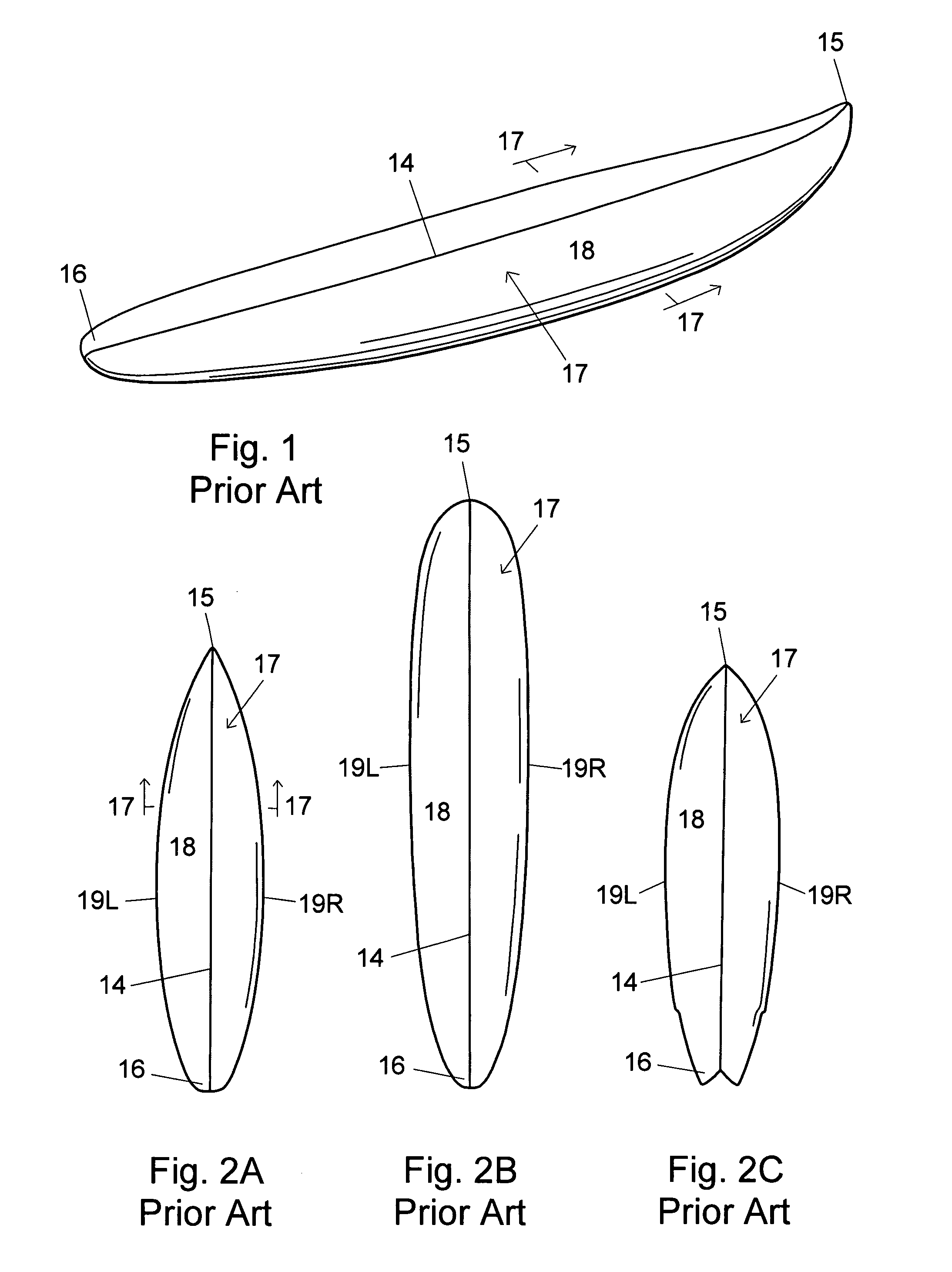 Shaped inflatable water sports board