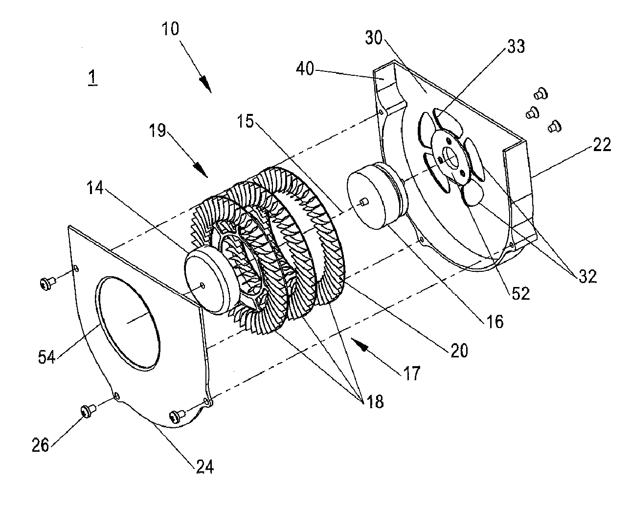 High efficiency fluid mover