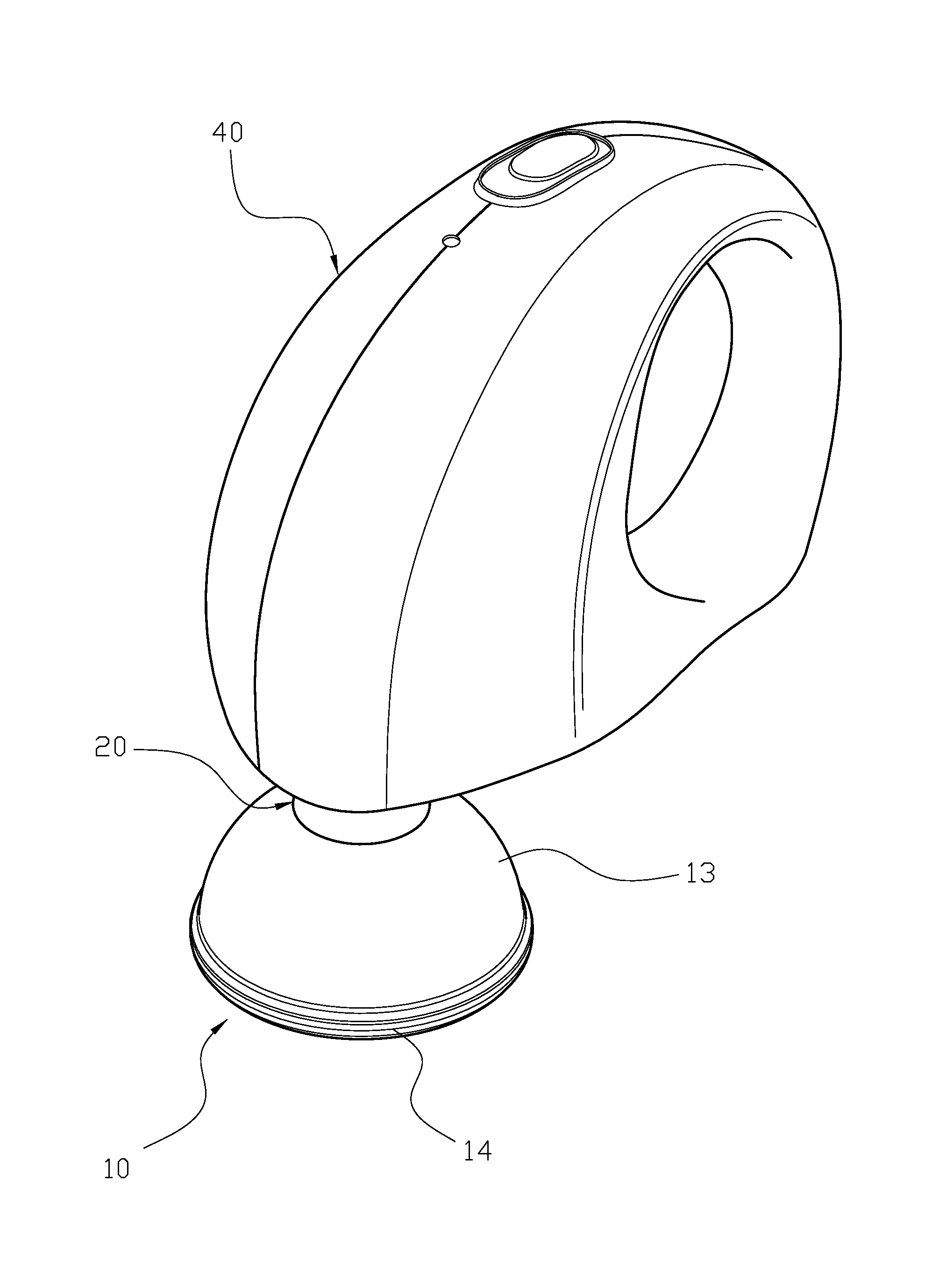 Positioning structure of plastic disk of massaging device