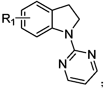 7-alkyl-n-pyrimidine indoline compound and its synthesis method