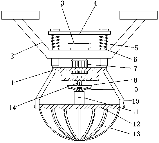 Unmanned aerial vehicle grabbing device