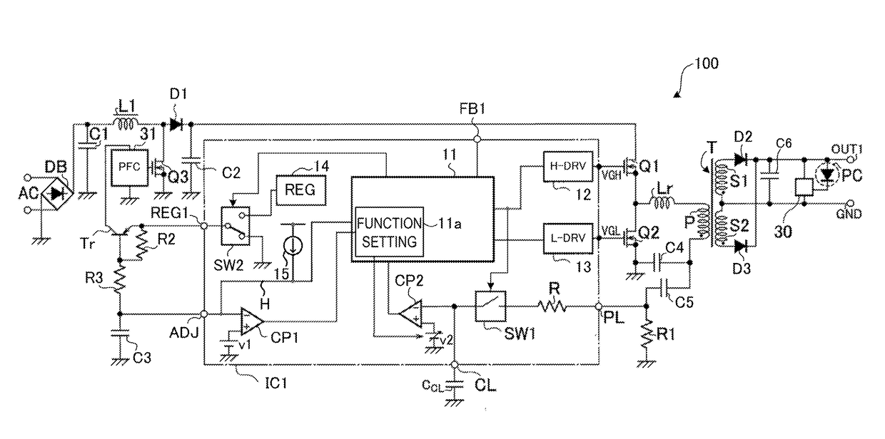 Switching control circuit and switching power-supply device