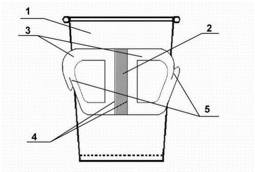 Folding-bayonet-type-handle paper drinking cup