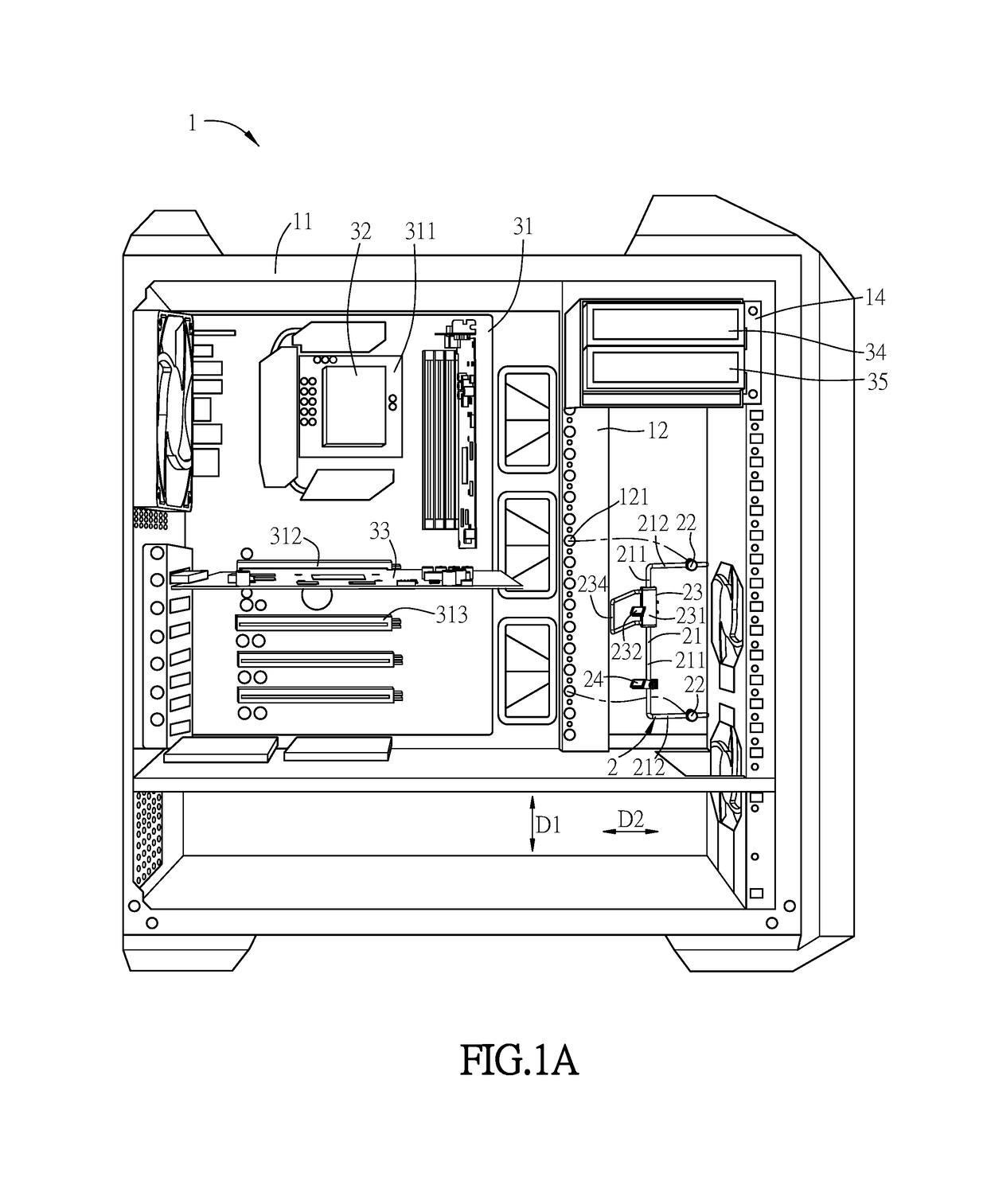 Adjustable support for multi-axis and host device