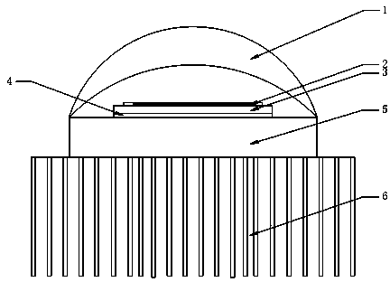 Heat dissipation interface material used for packaging of high-power LED (light emitting diode) lamp and preparation method thereof