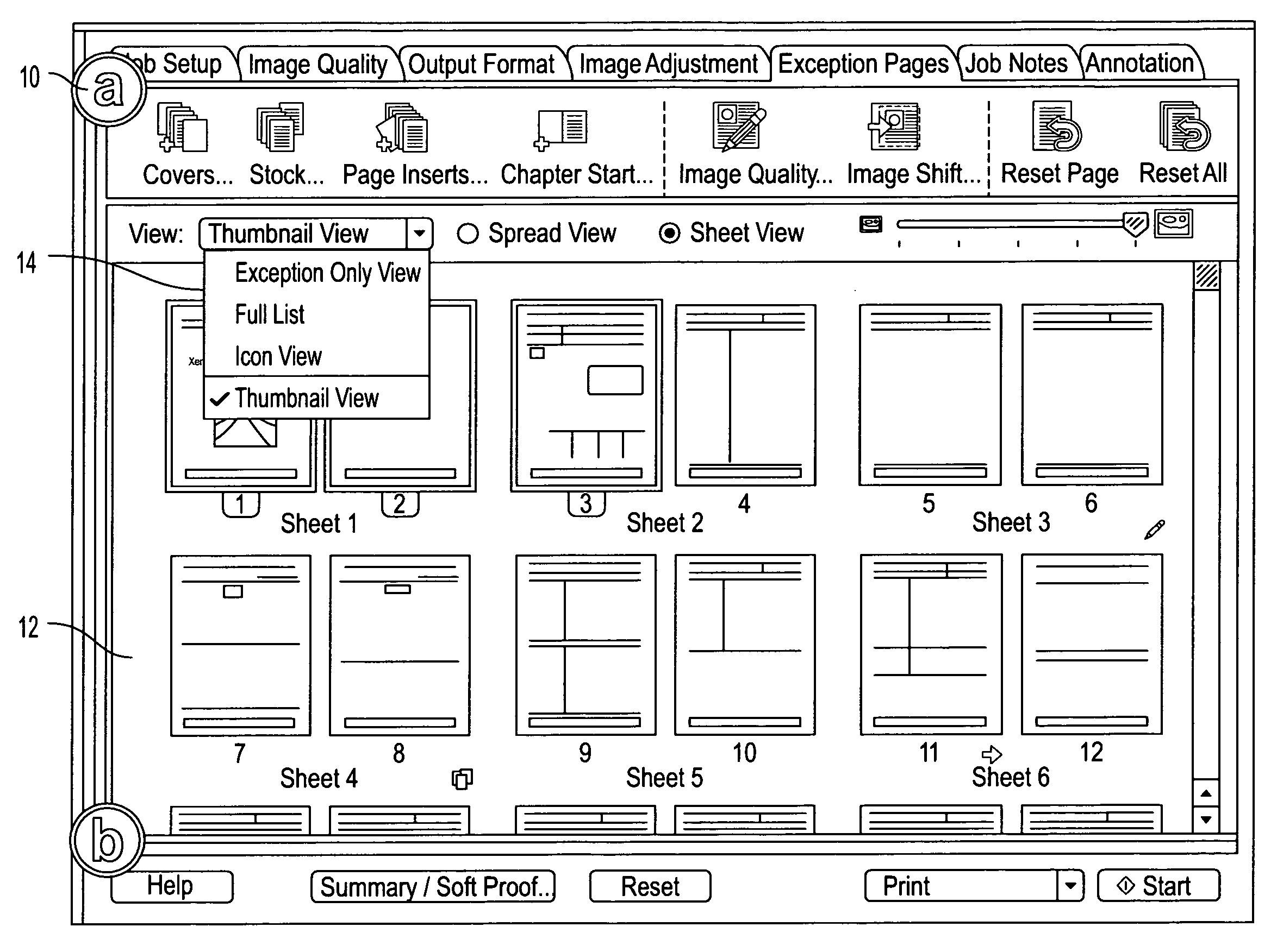 Exception page programming system