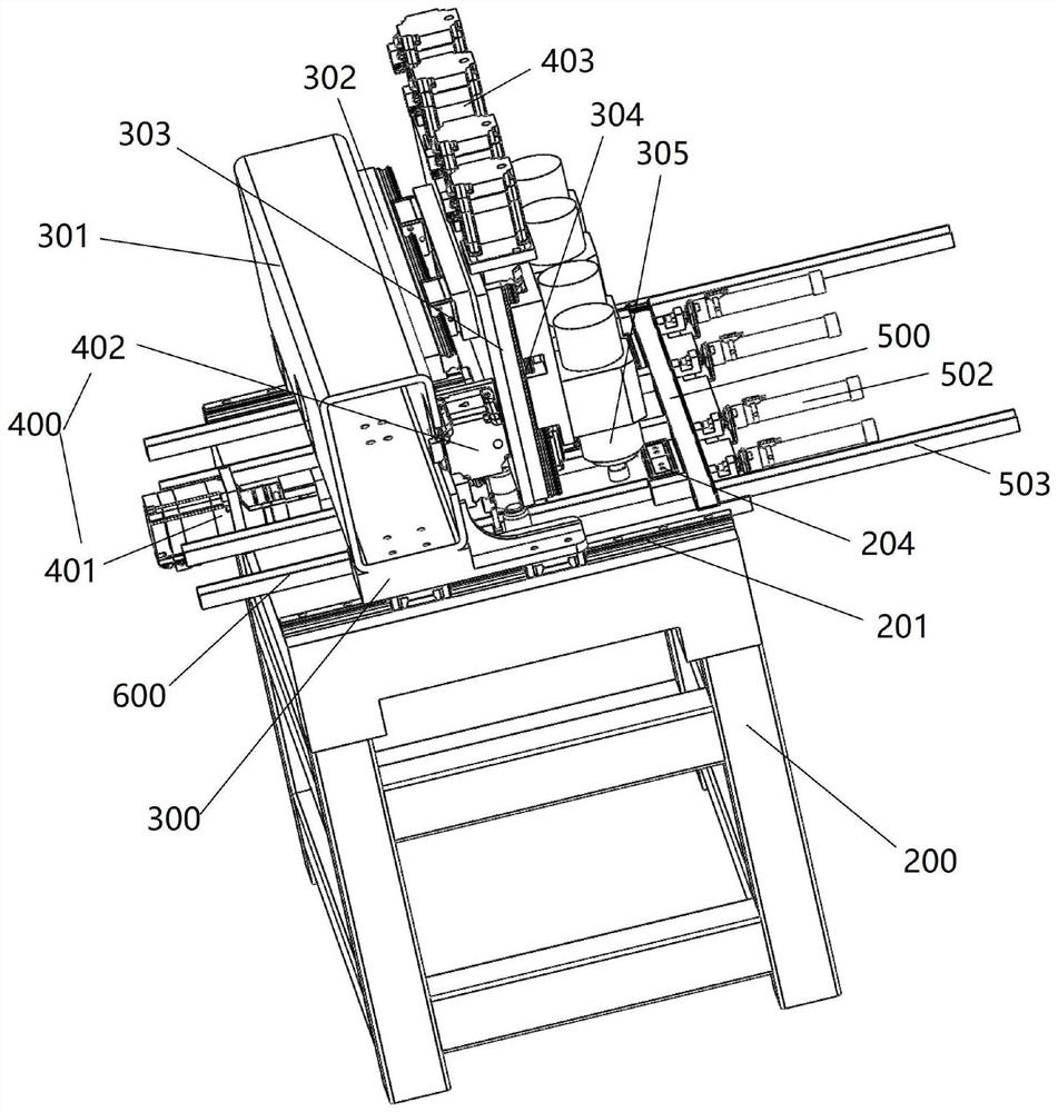 Multi-line parallel automatic machining production line capable of automatically turning materials