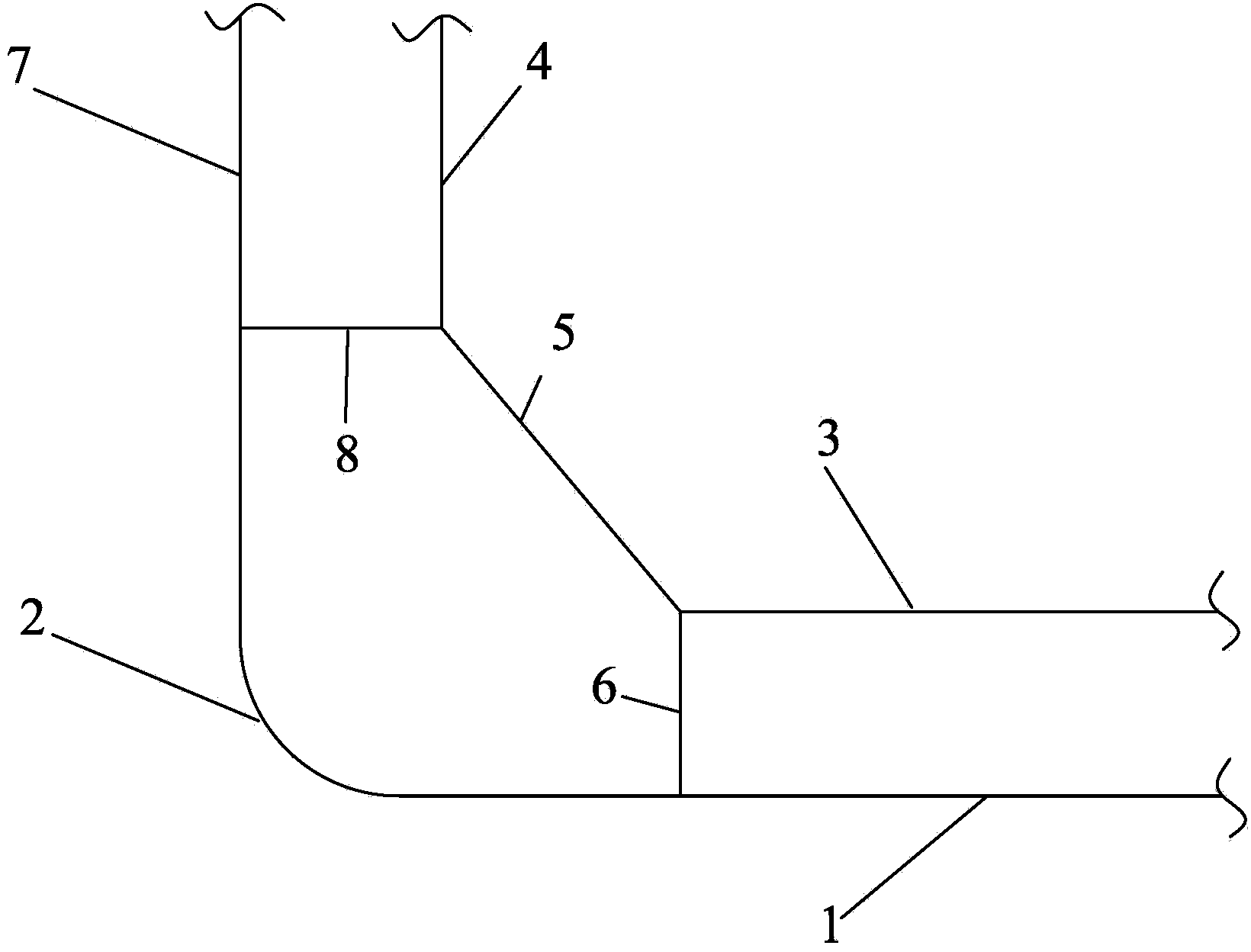 Ship based oblique double-bottom arc-shaped bilge