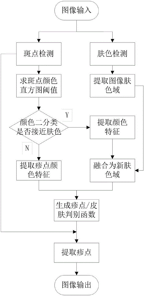 Skin rash point extraction method based on spot detection