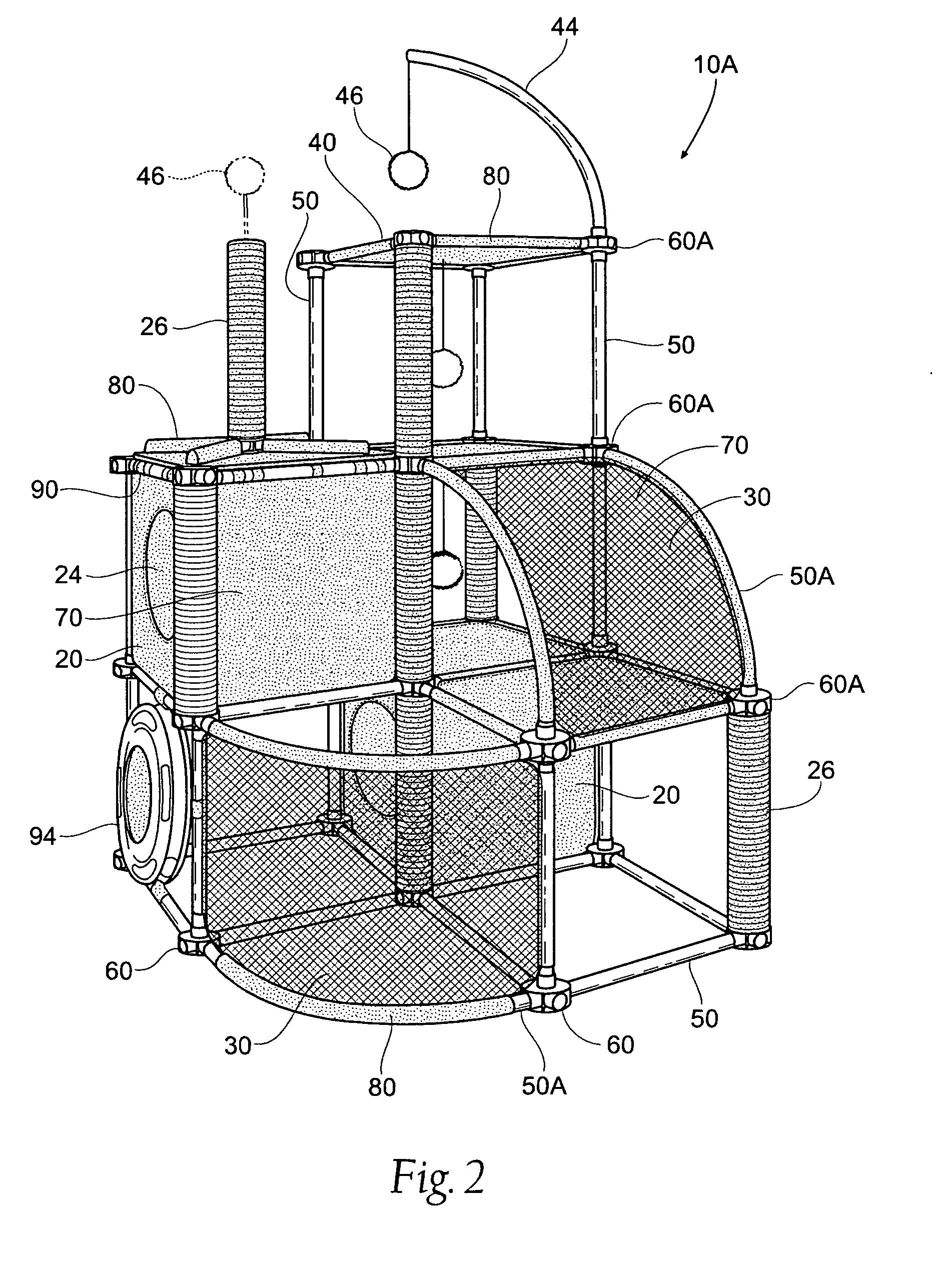 Structure and method for entertaining a feline