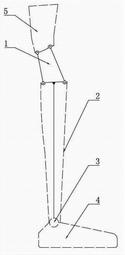 Motion instant center adjustable type prosthetic multiaxial joint