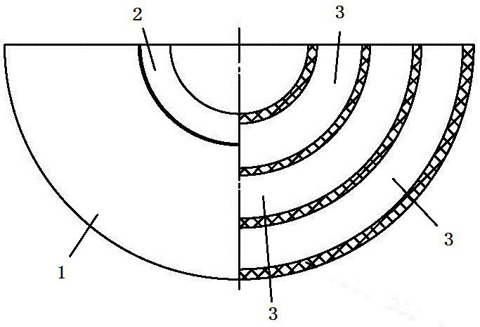 Template and method for reserved foundation pit for inspection well