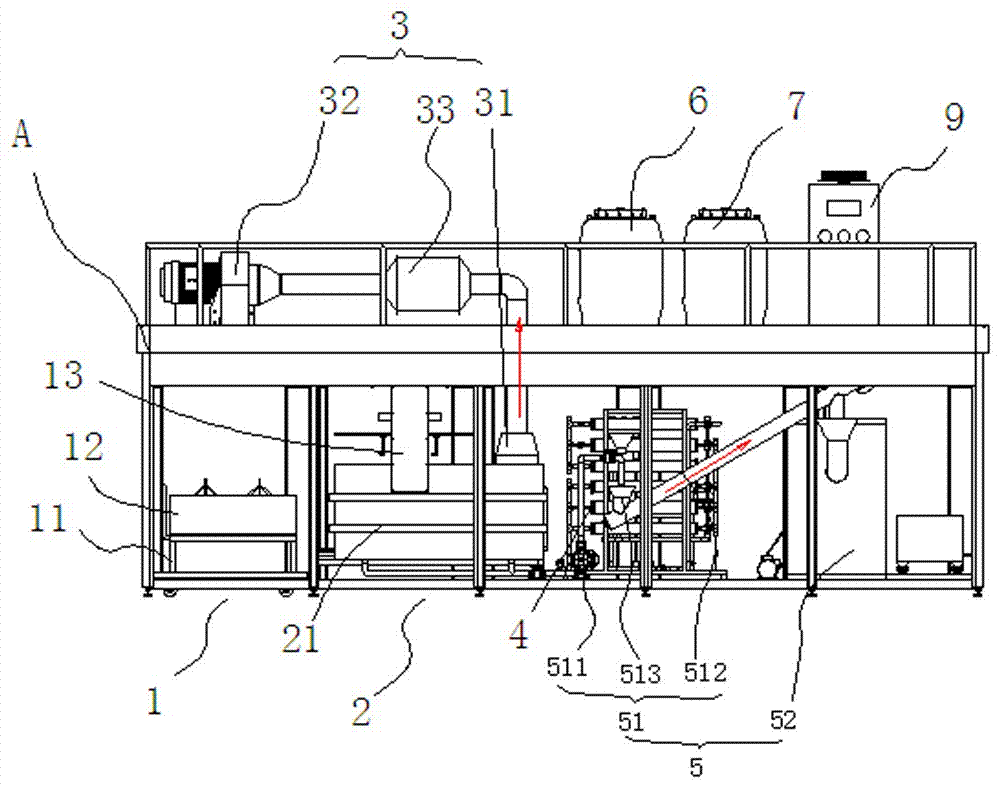 A treatment equipment for nickel or phosphorus waste liquid