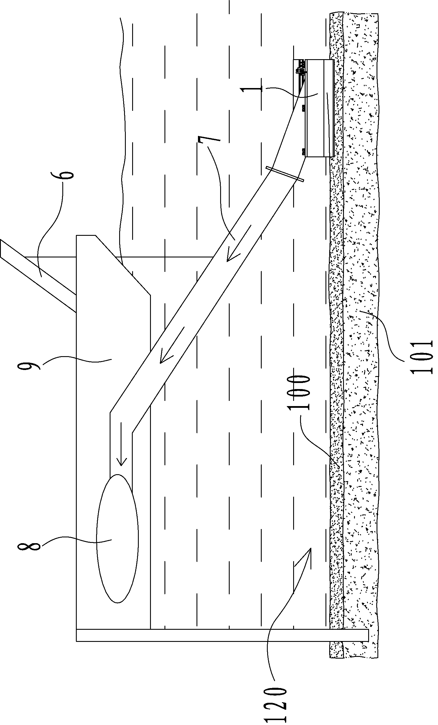 Sweeping and suction desilting machine for floating sludge and flowing sludge of drinking water reservoir and desilting method thereof