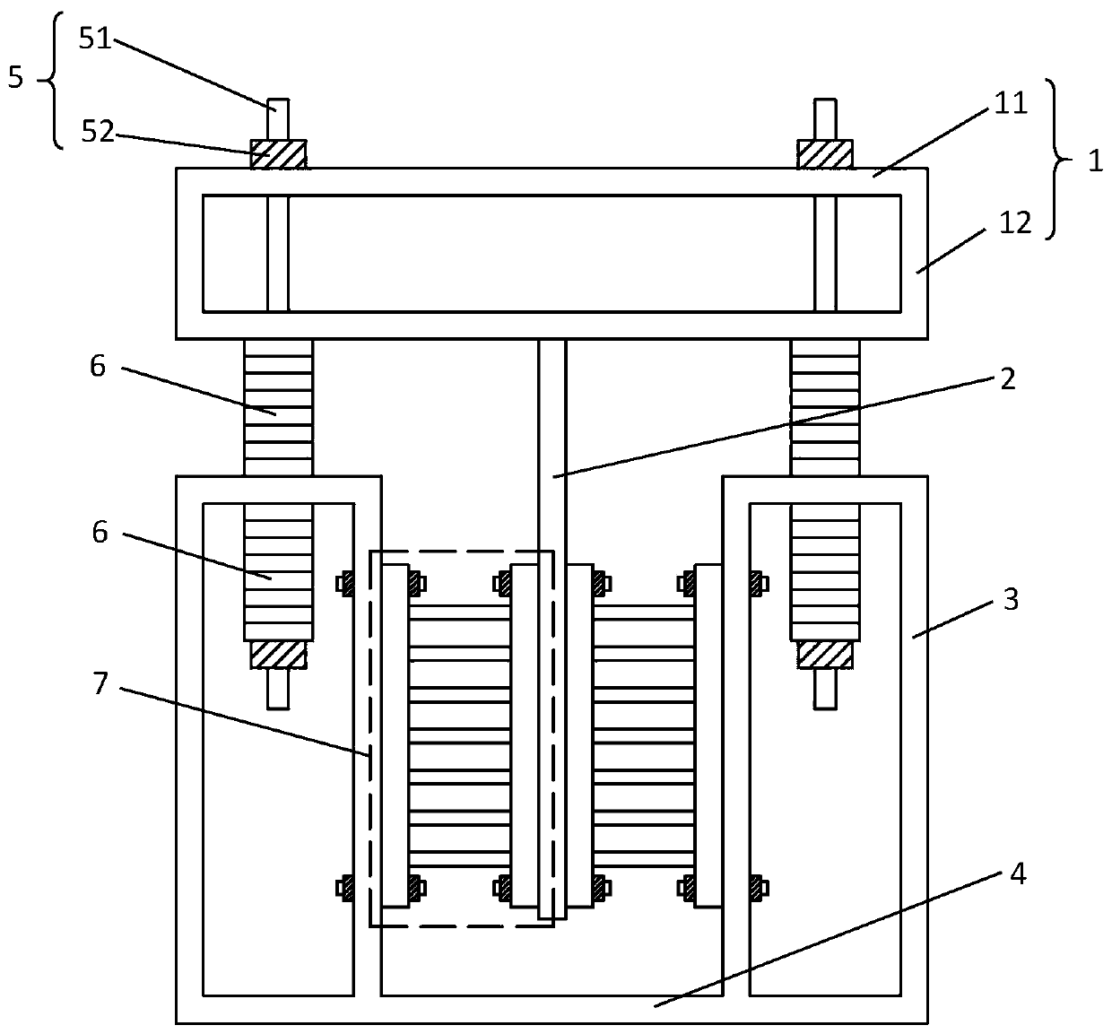 Assembled self-resetting out-of-plane bending metal damper