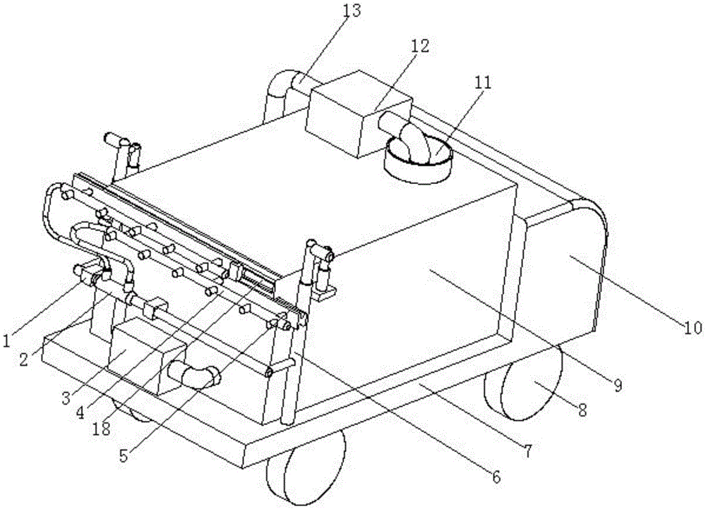 Movable plantation sprinkling machine