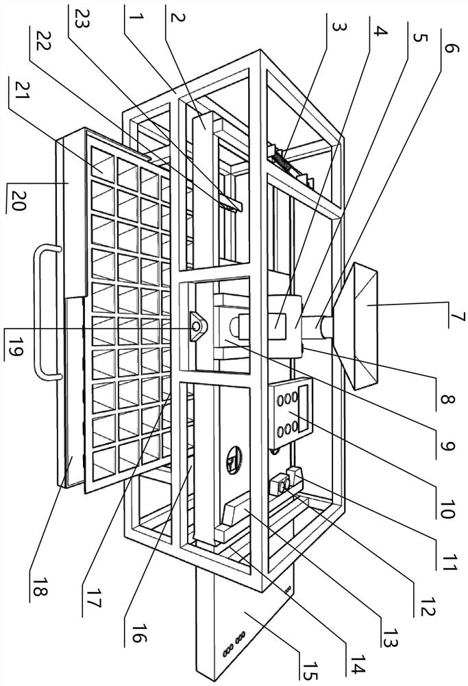 Modularized variable-aperture automatic seedling raising tray positive pressure dibbling machine