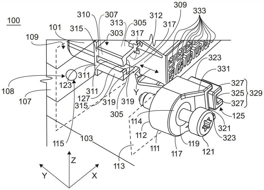 Contact carrier for providing electrical contact for wiring in a vehicle