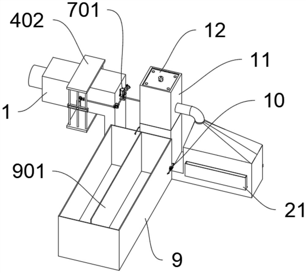 Energy-saving and environment-friendly factory waste gas treatment device