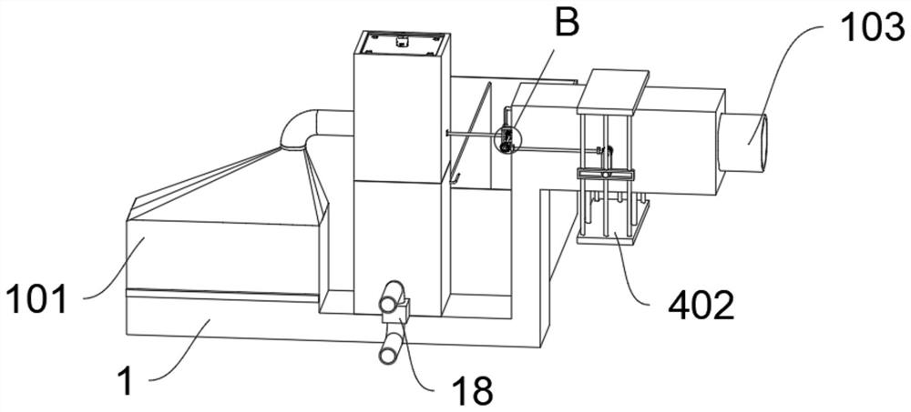 Energy-saving and environment-friendly factory waste gas treatment device