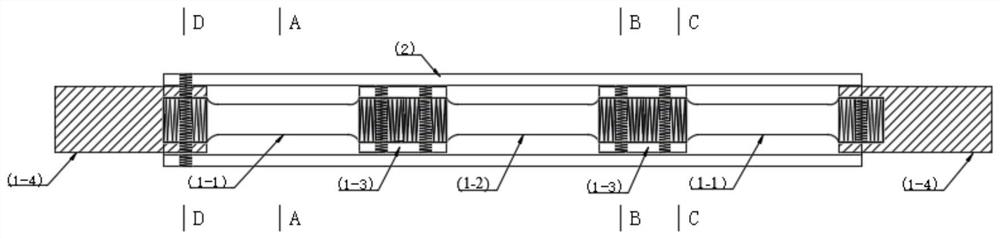 Self-resetting assembly type bamboo-joint-shaped round bar energy dissipation rod