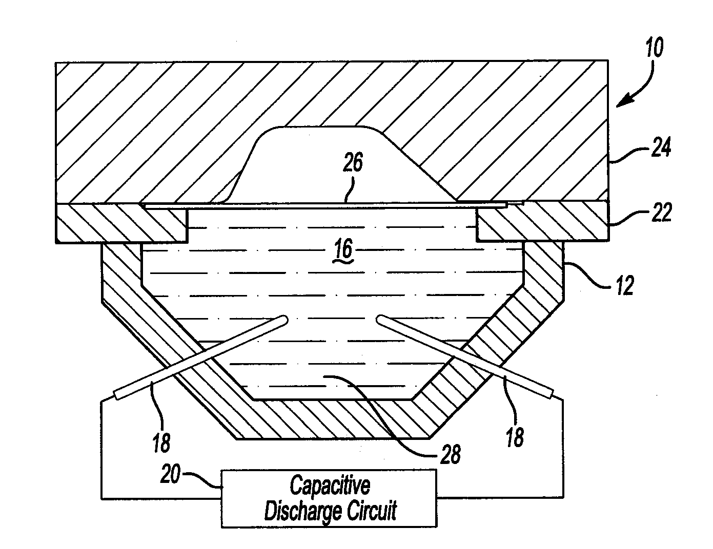 Pulsed electro-hydraulic calibration of stamped panels