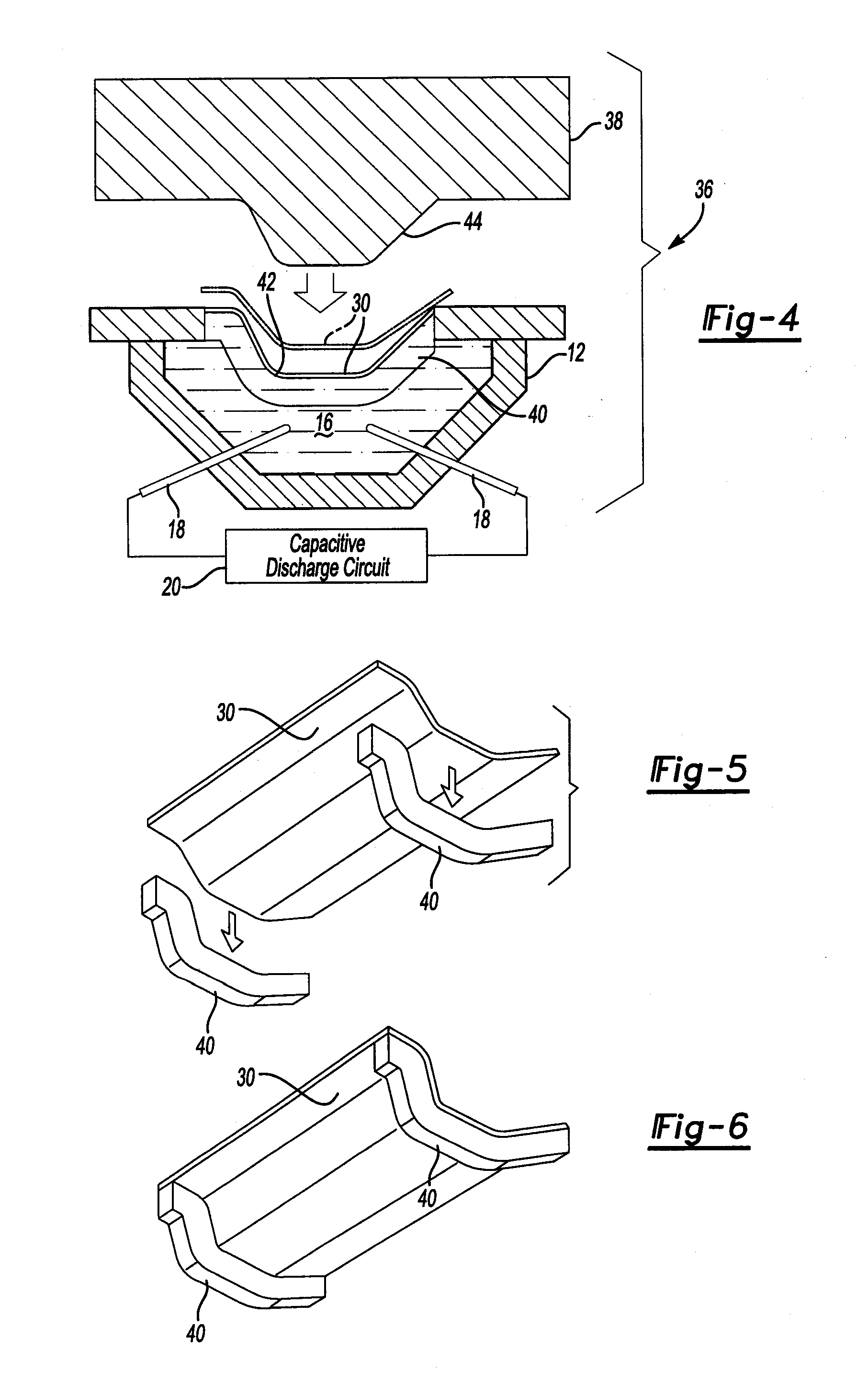 Pulsed electro-hydraulic calibration of stamped panels