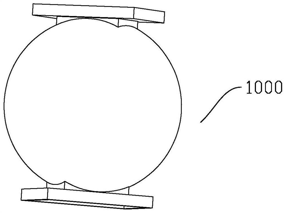 Four-mode four-pass band filter based on hemispherical resonator