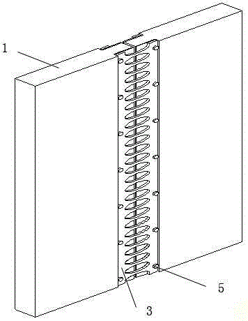 A replaceable energy-dissipating steel plate composite slotted shear wall