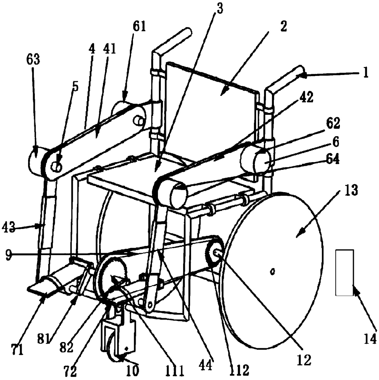 A wheelchair device having a mechanical exoskeleton for rehabilitation