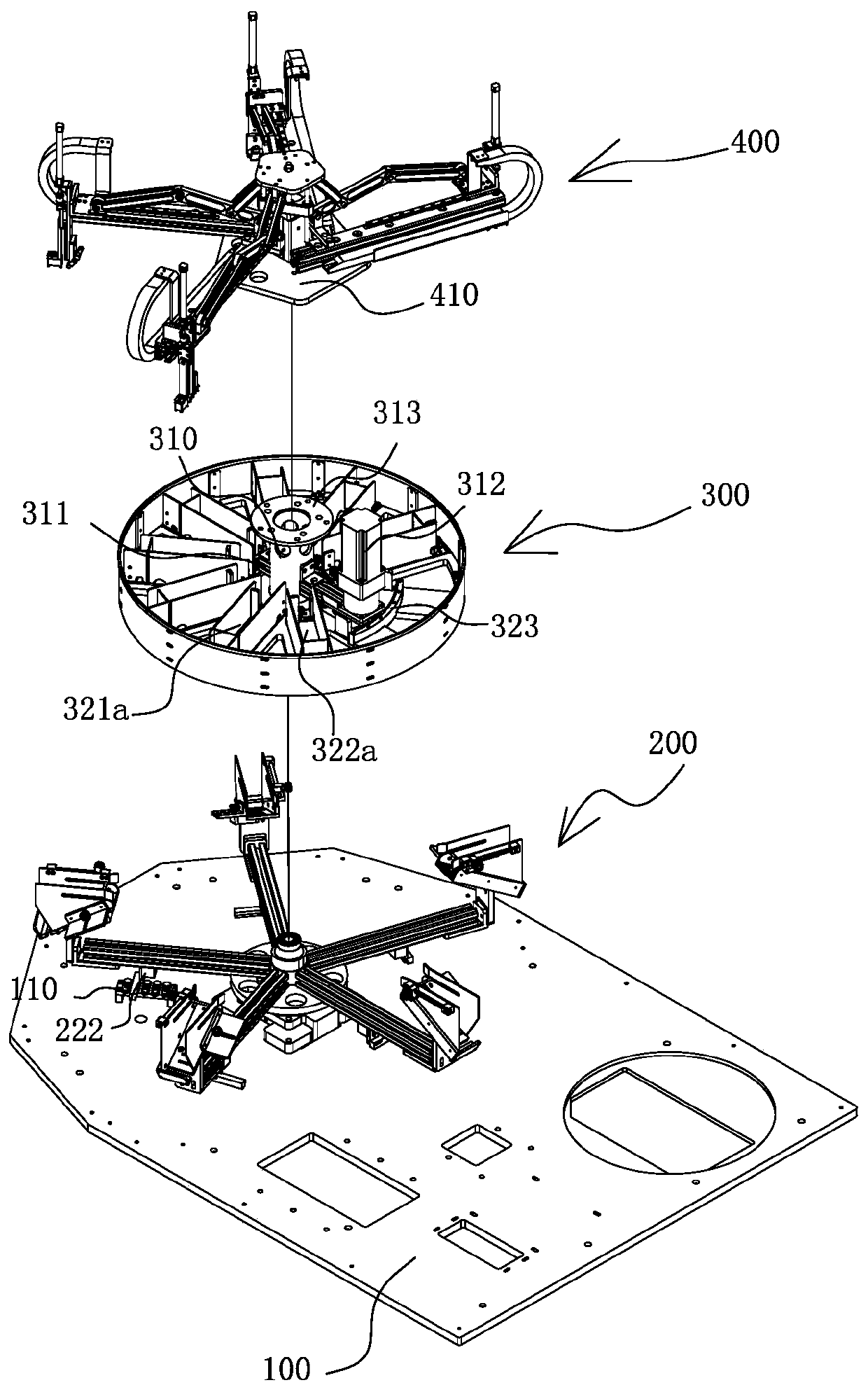 Material taking device of full-automatic sewn-in label machine