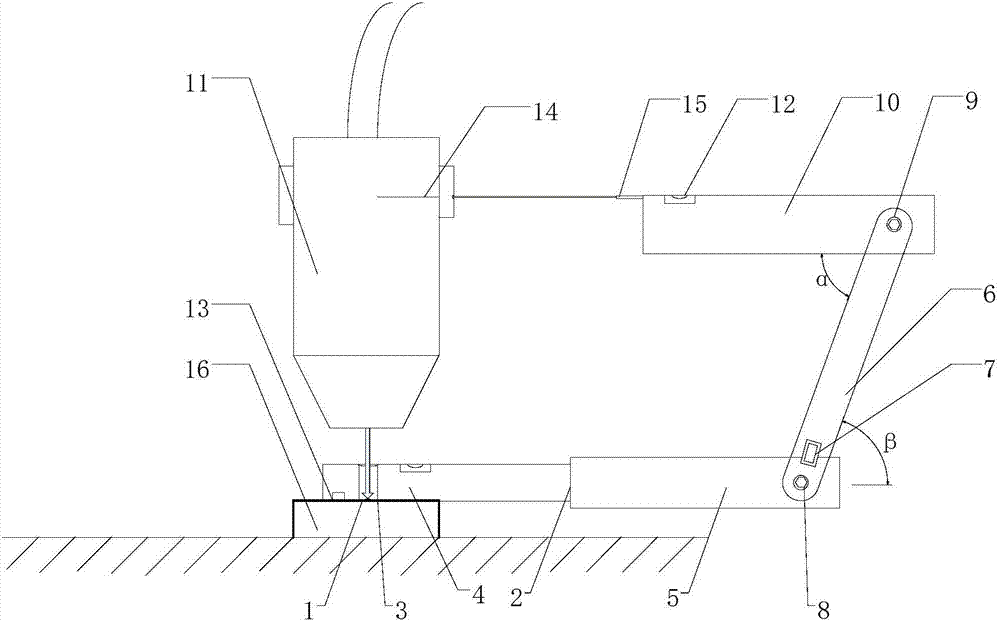 Measuring and calibrating device for laser processing focal length and incidence angles