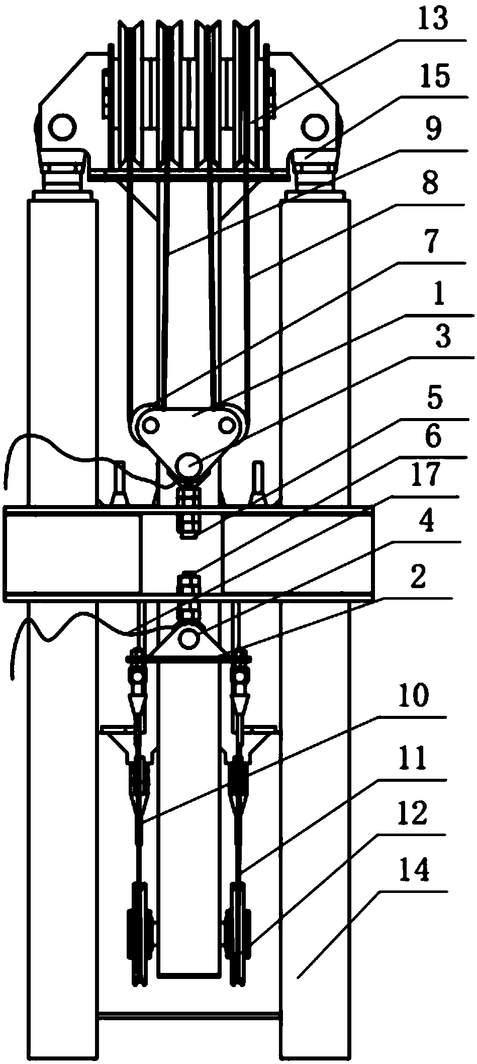 Self-balancing drilling and pulling mechanism with real-time monitoring function of bit pressure