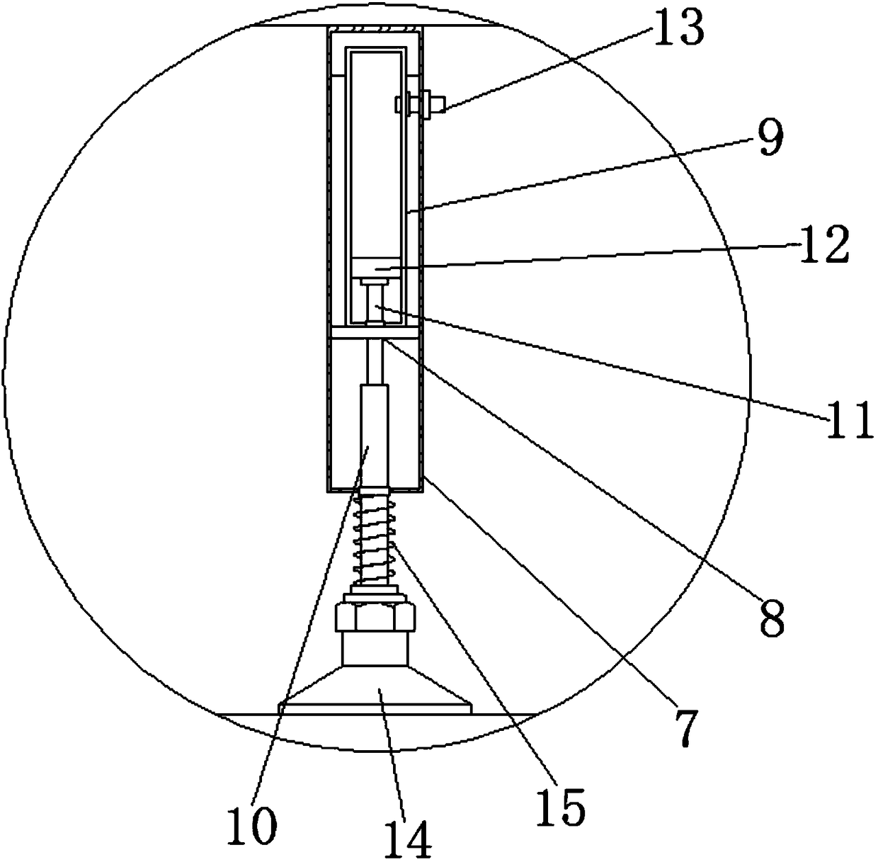 Anti-vibrating device of vehicle-mounted refrigerator body and working method of anti-vibrating device