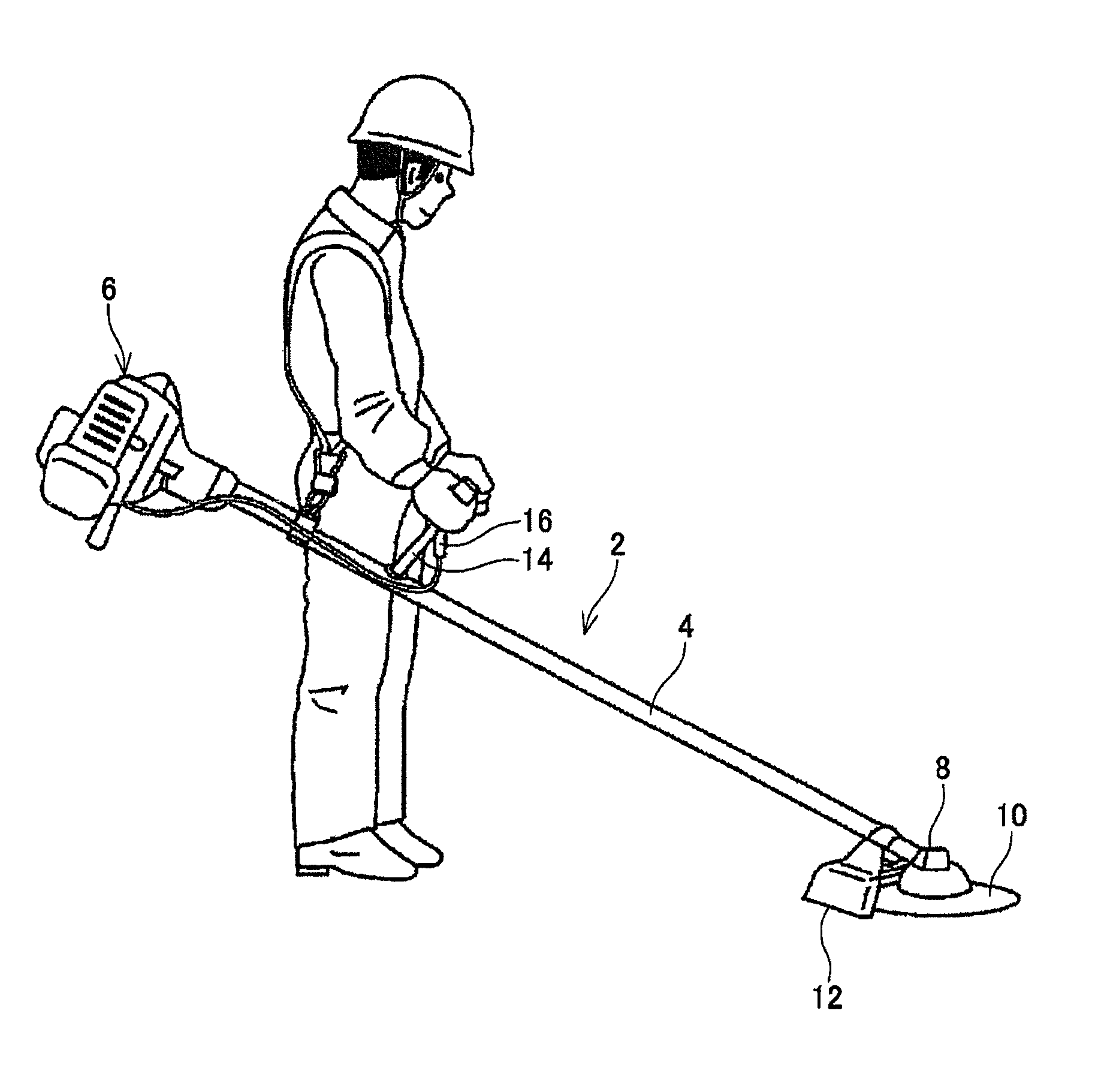 Human-carried work machine powered by hybrid drive system