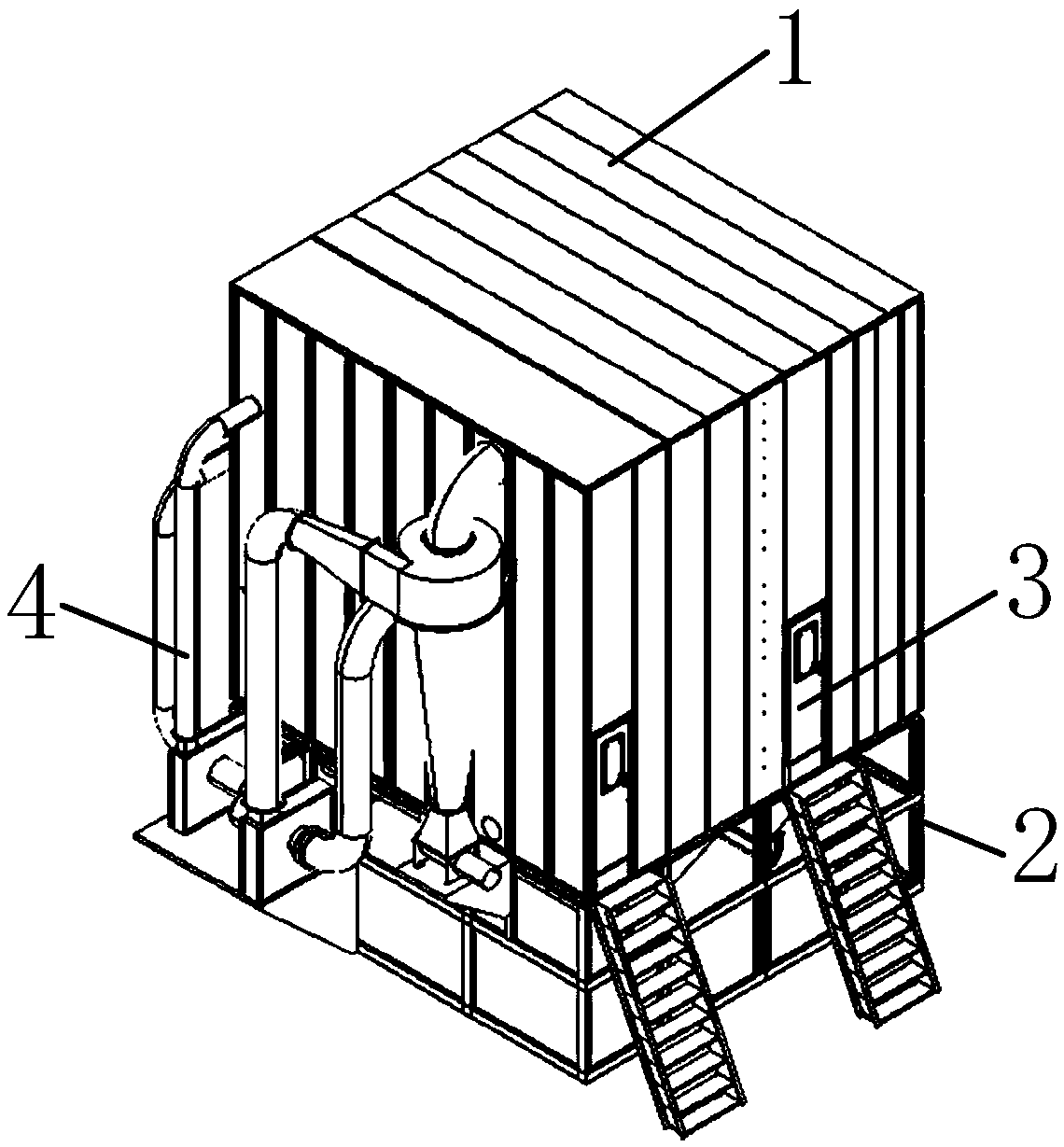 Cotton processing dust-removing machine set