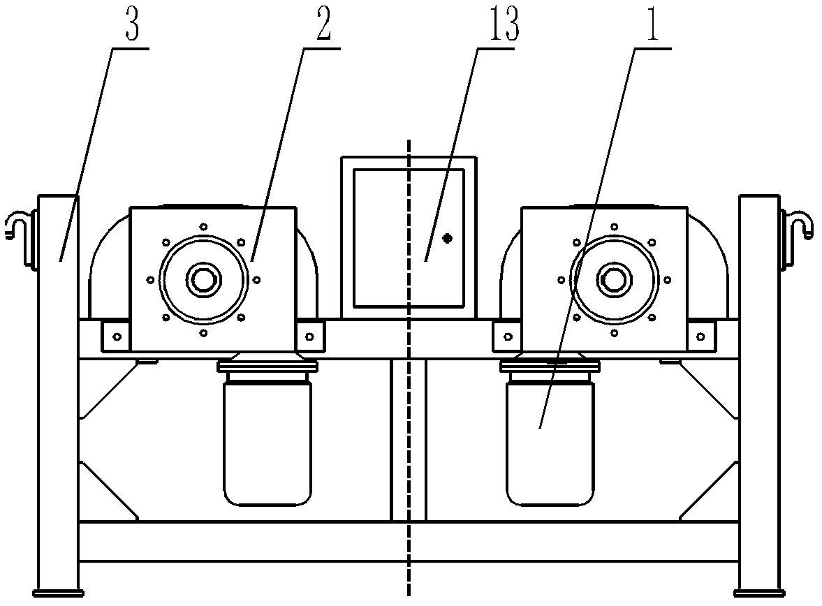 Automatic overturning device for maintenance operation of cylinder cover