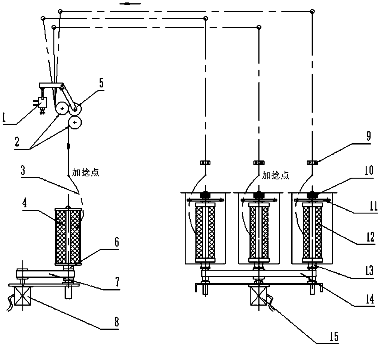 One-step composite twisting frame