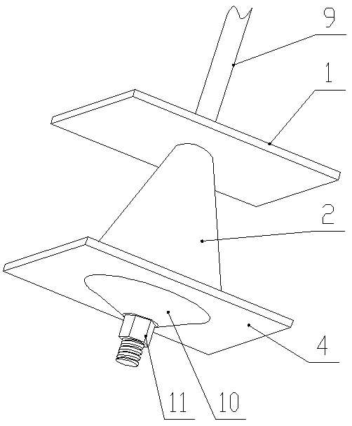 High impact and large transformation resisting energy absorption anchoring tray component and energy absorption anchoring method thereof