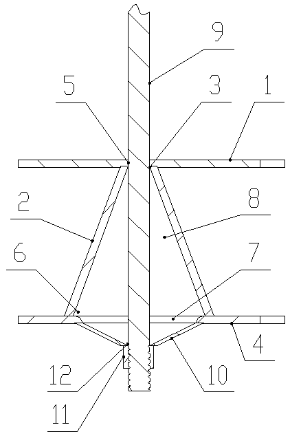 High impact and large transformation resisting energy absorption anchoring tray component and energy absorption anchoring method thereof