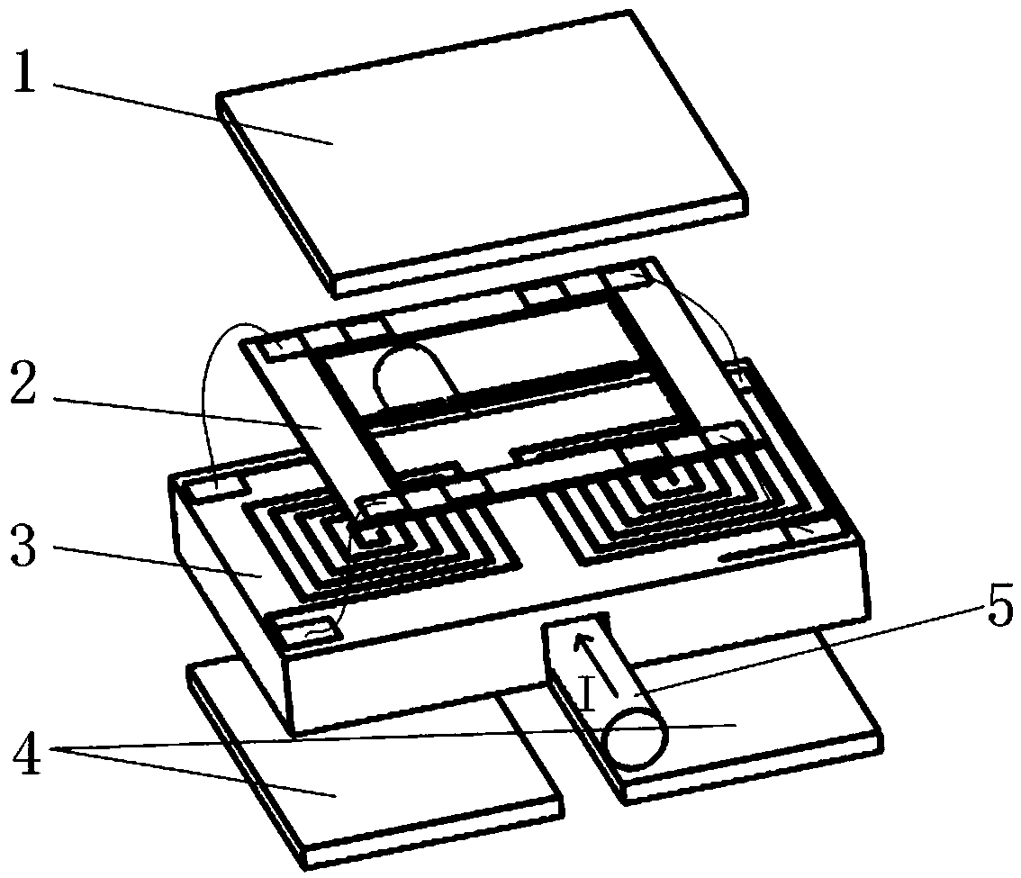 Quartz resonant current sensor